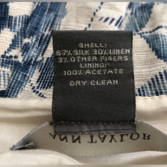 ANN TAYLOR s10 silk/linen pleated midi skirt Fully lined, looks brand new! - Picture 4 of 5